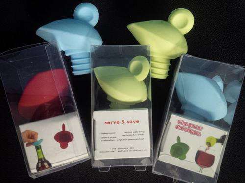 Wine Pourer and stopper * 2 per set * in 3 funky colours # 3 on Auction
