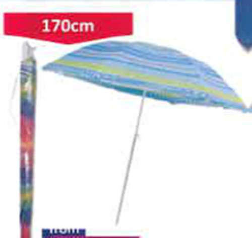 Beach Umbrella 170cm wide in multi colours brighten up your hoilday fun ## 1 on Auction**********