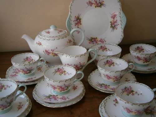Shelley Fine Bone China  Tea Set  -  22 pieces