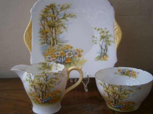 Shelley Fine Bone China  Tea Set "Daffodil Time" -  21 pieces