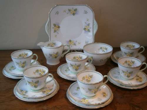 Shelley Fine Bone China  Tea Set -  21 pieces