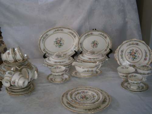 Foley "Ming Rose" Dinner and Tea Set  - 52 pieces