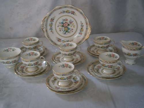 Foley "Ming Rose" Dinner and Tea Set  - 52 pieces