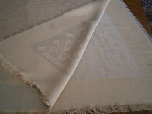 Louis Vuitton labeled  Oversized Wool Silk Scarf /Shawl