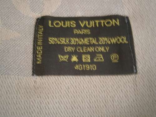 Louis Vuitton labeled  Oversized Wool Silk Scarf /Shawl