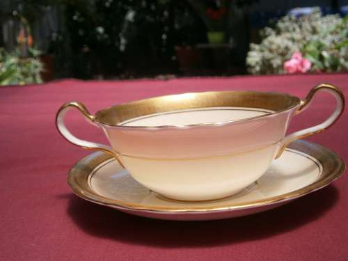 Aynsley "Sandringham"   Gold Etched Dinner Set  - 44 pieces