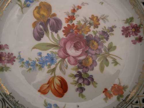 Dresden Porcelain  Reticulated Bowl  - Meissen style