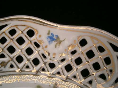 Dresden Porcelain  Reticulated Bowl  - Meissen style