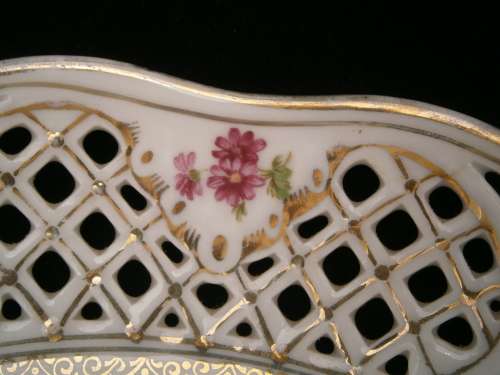 Dresden Porcelain  Reticulated Bowl  - Meissen style