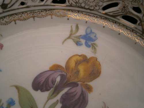 Dresden Porcelain  Reticulated Bowl  - Meissen style