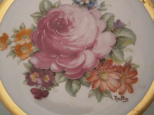 Absolutely stunning  Limoge (France)  China -  Two Handpainted Plates