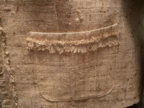 Beige Row Silk  jacket