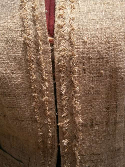 Beige Row Silk  jacket