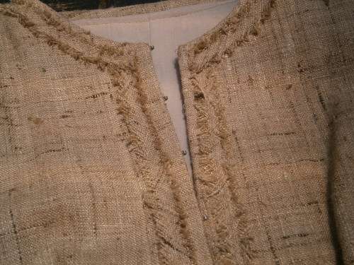 Beige Row Silk  jacket