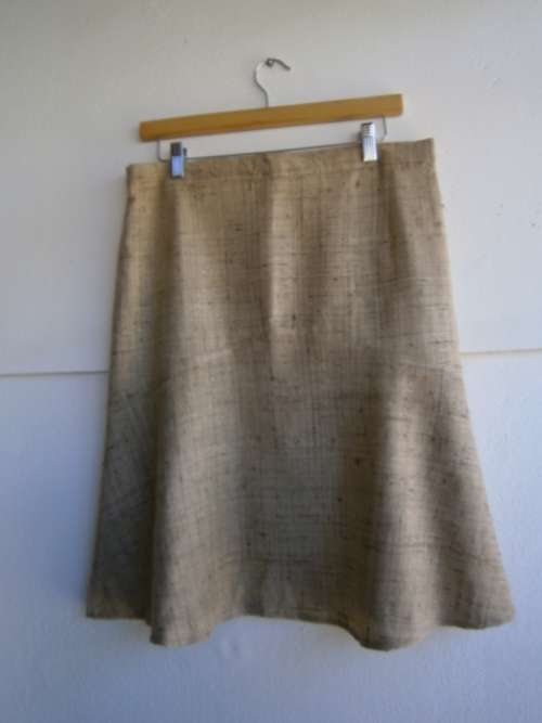 Raw Silk  Skirt .