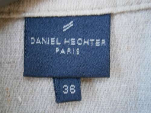 2 pieces 100% Linen Daniel Heghter Paris  Suit: long  top and maxi skirt