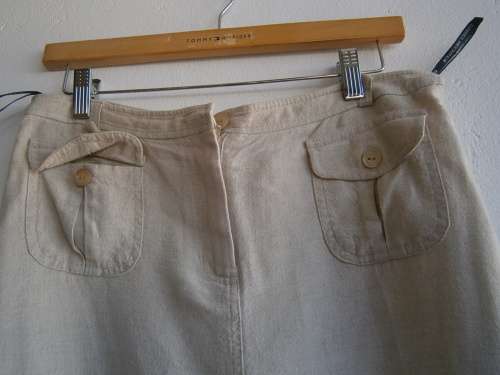 2 pieces 100% Linen Daniel Heghter Paris  Suit: long  top and maxi skirt