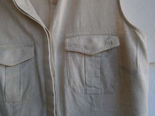 2 pieces 100% Linen Daniel Heghter Paris  Suit: long  top and maxi skirt