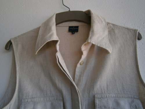 2 pieces 100% Linen Daniel Heghter Paris  Suit: long  top and maxi skirt