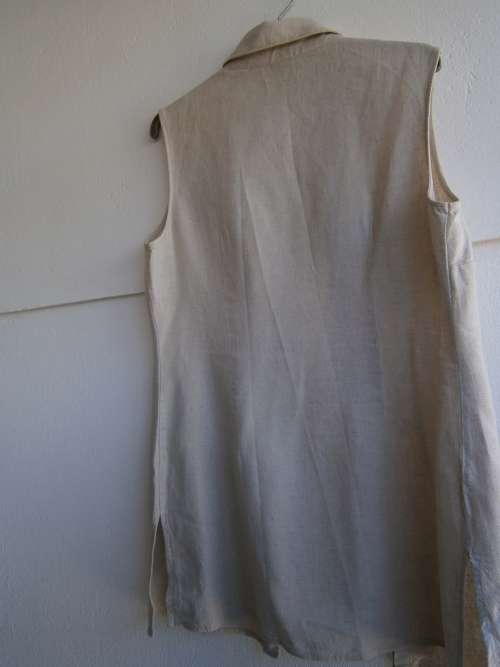 2 pieces 100% Linen Daniel Heghter Paris  Suit: long  top and maxi skirt