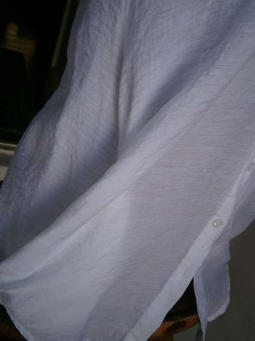 Stylish  long sleeve blouse with interesting collar  in size M