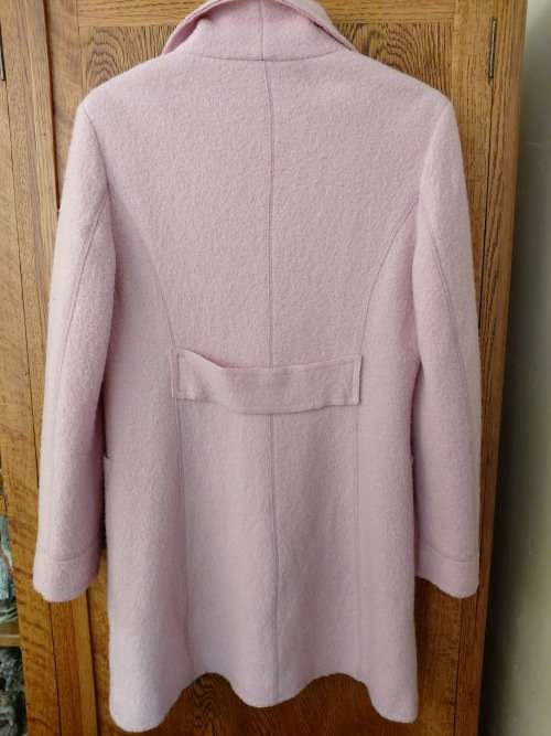 Boiled Wool Pink Coat by Concept UK