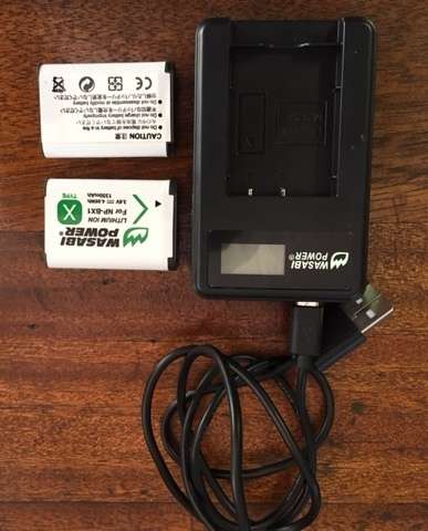 Wasabi NP-BX1 batteries (x2) and charger