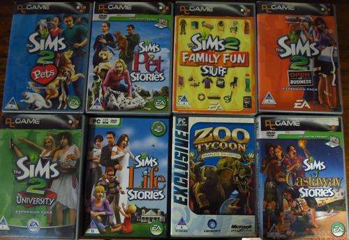 8x Sims games PC Games