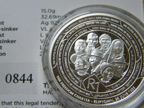 Silver Proof Protea R1 Mandela - Life of a Legend Series