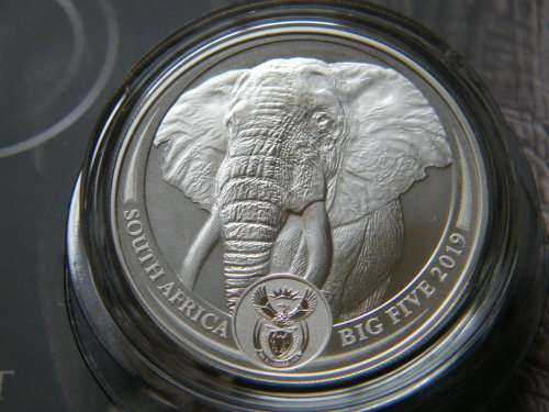 2019  Elephant - Big 5 - Brilliant Uncirculated 1oz silver
