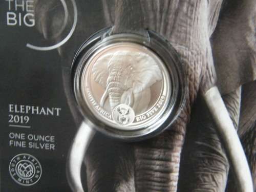 2019  Elephant - Big 5 - Brilliant Uncirculated 1oz silver