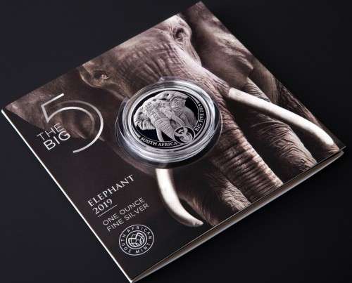 2019  Elephant - Big 5 - Brilliant Uncirculated 1oz silver