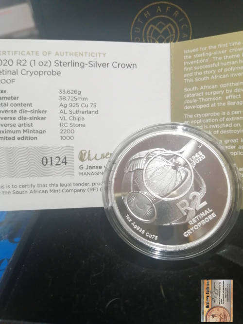 2020 Proof Silver 1oz Crown  R2 Retinal Cryoprobe