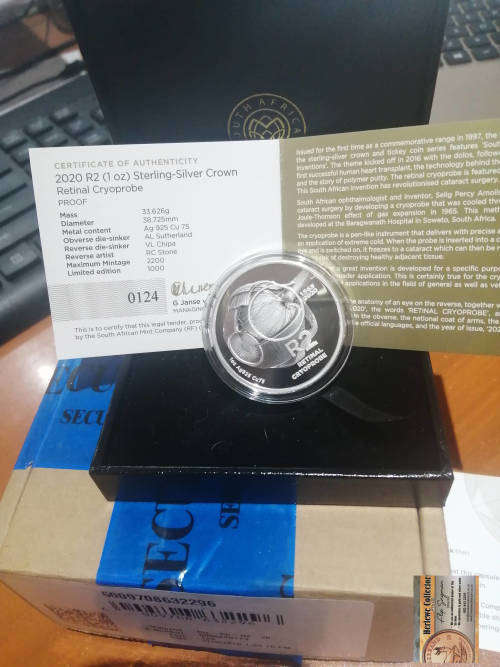 2020 Proof Silver 1oz Crown  R2 Retinal Cryoprobe