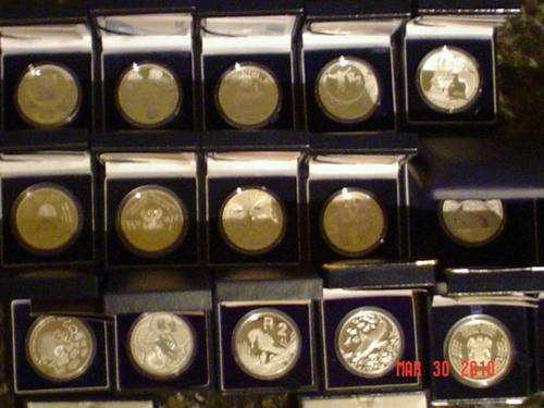 a Collection of Silver Two Rand Series