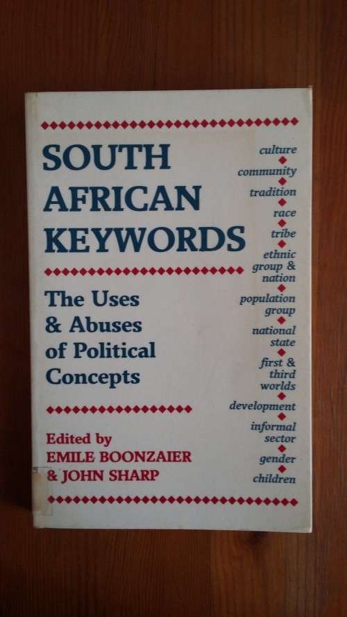 South African Key Words. Emile Boonzaier