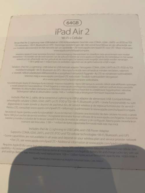 Apple iPad Air 2 WiFi + Cellular 64GB + cover
