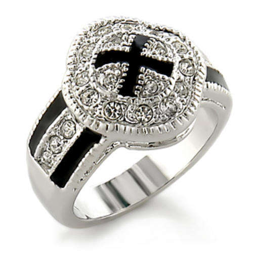 DETAILED SIMULATED DIAMOND COCKTAIL RING - SIZE 7