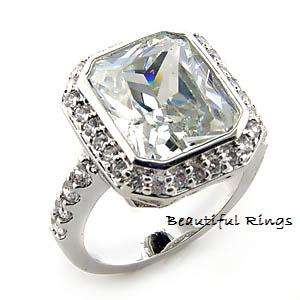 SOPHISTICATED SIMULATED DIAMOND LADIES RING - SIZE 9