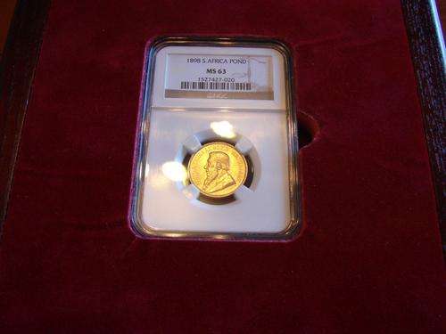 1898 NGC MS-63 Pond ( Comes in Wooden Display )