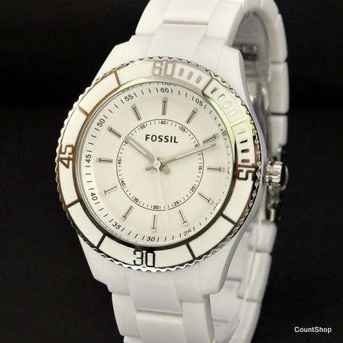 Fossil Stella White Topring White Band ES2442 | NEW