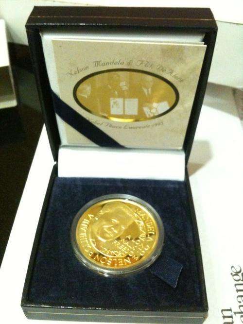 Nelson Mandela - Long Walk To Freedom & FW de Klerk 1oz Gold 24 Carat