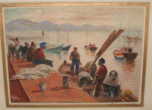 Ou Meesters....Original A.ZZeelie painting oil....painting size 340 x 470 mm in good condition