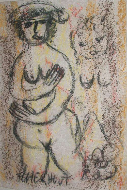 Ou Meesters...Original F. Claerhout....Pastels on special paper....540 x 790 mm unframed