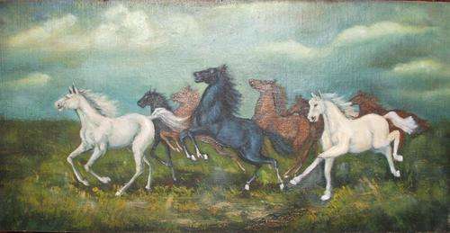 Original oil painting on board signed by artist 300 x 600mm unframed