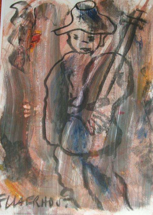 Original F. Claerhout mixed media 210 x 297 mm unframed