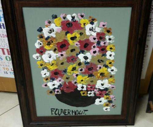 Stunning...Original F. Claerhout flower painting....570 x 710.....in Stunning frame!! .Value R30.000