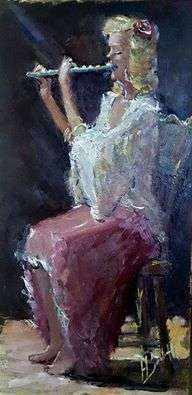 Stunning Original Adriaan Boshoff Jr. oil painting..." Melody" 185 x 380mm in stunning frame