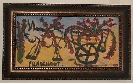 Original F Claerhout oil on canvas 380 x 765 mm in brand new frame