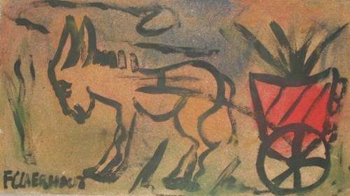 Oiginal F. Claerhout oil and acrylic on wood.......300 x 560 mm unframed